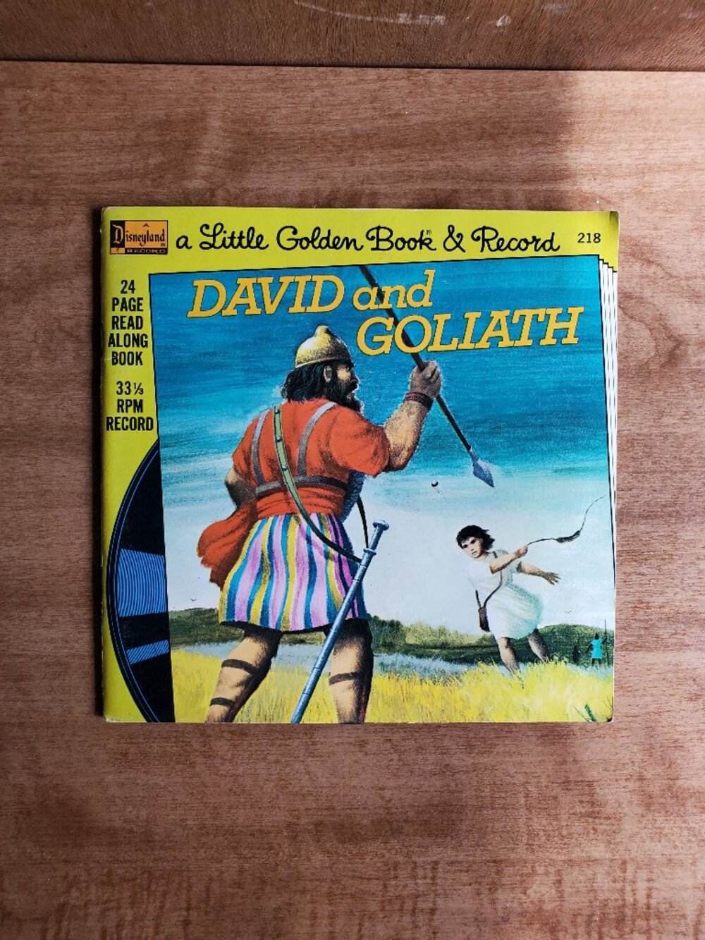 Vintage David and Goliath Little Golden Book and Record